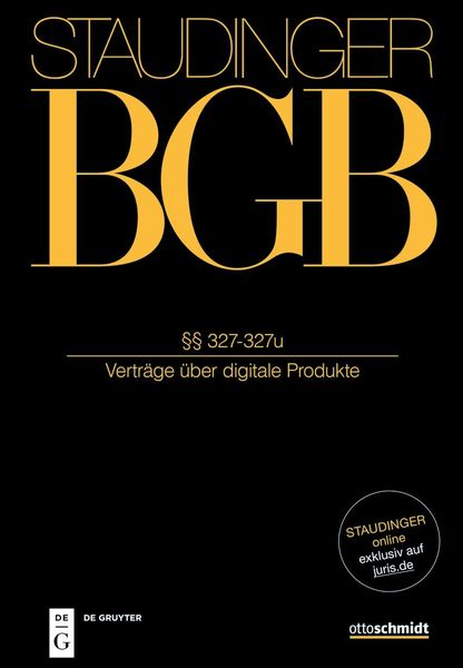 Produktbild: J. von Staudingers Kommentar zum B&uuml;rgerlichen Gesetzbuch mit Einf&uuml;hrungsgesetz... / &sect;&sect; 327-327u