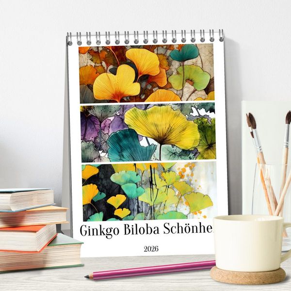 Produktbild: Ginkgo Biloba Sch&ouml;nheit (Tischkalender 2026 DIN A5 hoch), CALVENDO Monatskalender