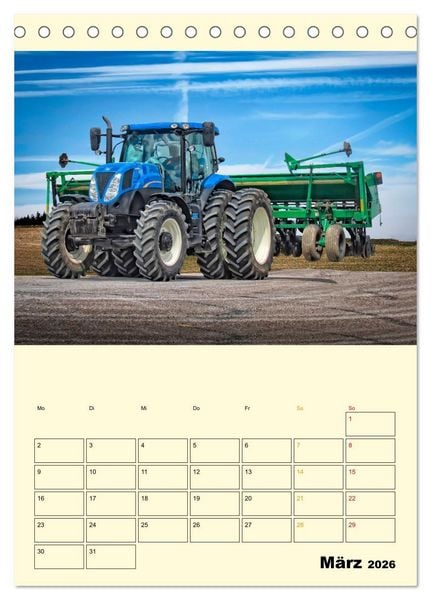 Produktbild: Traktor Giganten (Tischkalender 2026 DIN A5 hoch), CALVENDO Monatskalender
