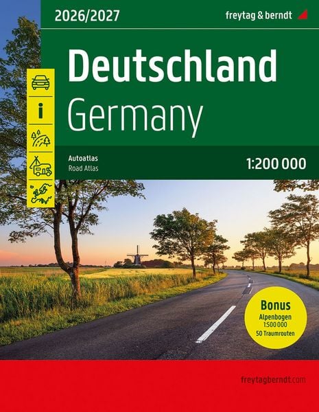 Freytag & berndt Autoatlas Deutschland 2026/2027 1:200.000, Gebundene Ausgabe von , KOMPASS freytag und berndt, 9783707923889