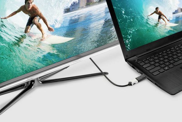 Produktbild: Renkforce RF-5506962 DisplayPort / HDMI Adapter [1x DisplayPort Stecker - 1x HDMI-Buchse] Schwarz vergoldete Steckkontakte