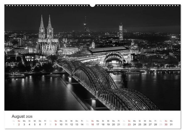 Produktbild: K&ouml;ln - monochrome Ansichten (Wandkalender 2026 DIN A2 quer), CALVENDO Monatskalender