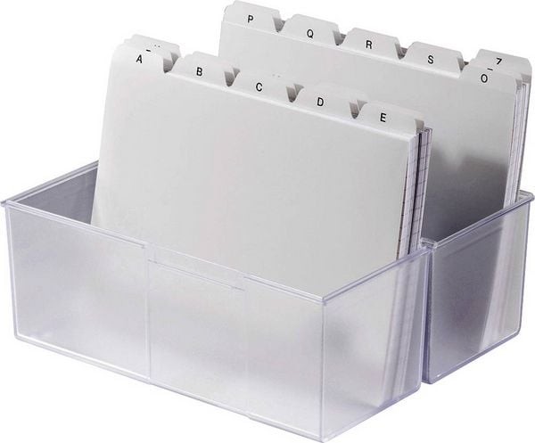 Produktbild: HAN 975-63 Karteibox Transluzent, Klar max. Anzahl der Karten: 500 Karten DIN A5 quer