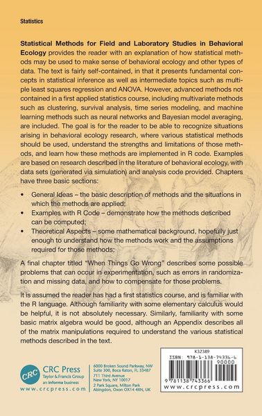 Produktbild: Statistical Methods for Field and Laboratory Studies in Behavioral Ecology