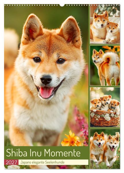 Produktbild: Shiba Inu Momente. Japans elegante Seelenhunde (Wandkalender 2027 DIN A2 hoch), CALVENDO Monatskalender