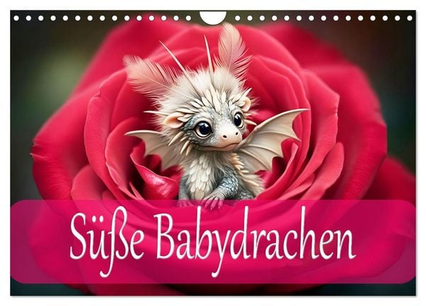 Süße Babydrachen (Wandkalender 2025 DIN A4 quer), CALVENDO Monatskalender