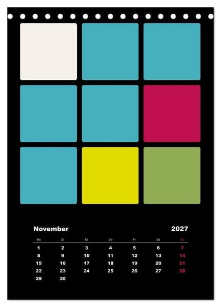 Produktbild: Fotokalender FARBFL&Auml;CHEN (Tischkalender 2027 DIN A5 hoch), CALVENDO Monatskalender