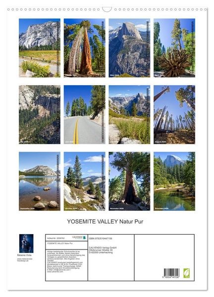 Produktbild: YOSEMITE VALLEY Natur Pur (Wandkalender 2026 DIN A2 hoch), CALVENDO Monatskalender