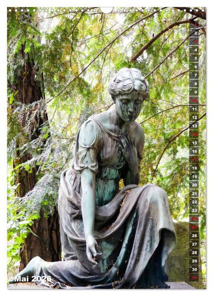 Produktbild: Friedhofsengel in Berlin (Wandkalender 2026 DIN A3 hoch), CALVENDO Monatskalender