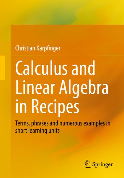 Produktbild: Calculus and Linear Algebra in Recipes