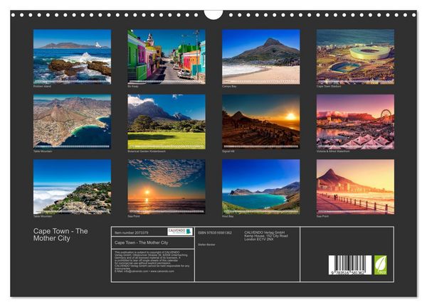 Produktbild: Cape Town - The Mother City (Wall Calendar 2026 DIN A3 landscape), CALVENDO 12 Month Wall Calendar