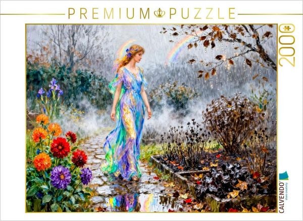 CALVENDO Puzzle Iris - Griechische Göttin des Regenbogens im Herbstregen | 2000 Teile Lege-Größe 90x67cm Foto-Puzzle für glückliche Stunden