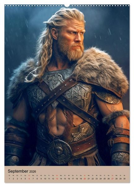 Produktbild: Wikinger-Fantasy. Wilde Krieger aus dem Norden (hochwertiger Premium Wandkalender 2026 DIN A2 hoch), Kunstdruck in Hochglanz