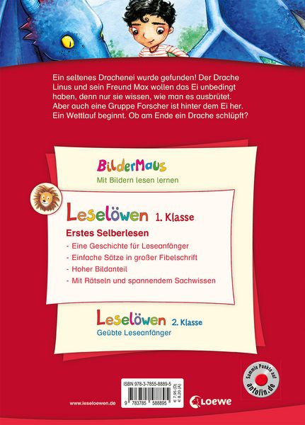 Produktbild: Lesel&ouml;wen 1. Klasse - Das geheimnisvolle Drachenei