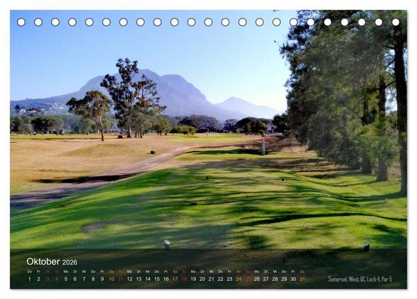 Produktbild: Golfpl&auml;tze Kapstadt (Tischkalender 2026 DIN A5 quer), CALVENDO Monatskalender