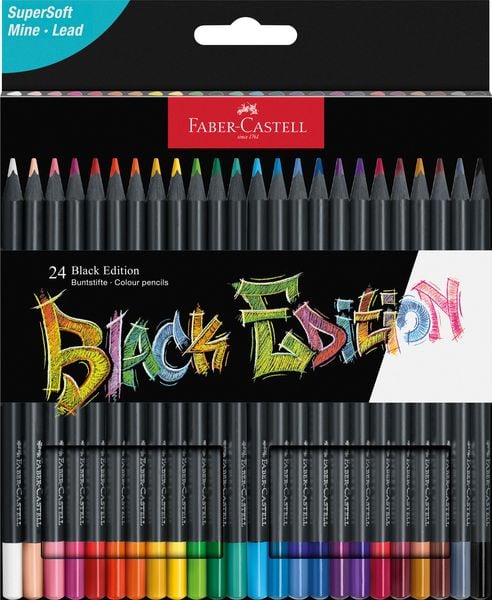 Produktbild: Faber-Castell Buntstifte Black Edition 24er Kartonetui