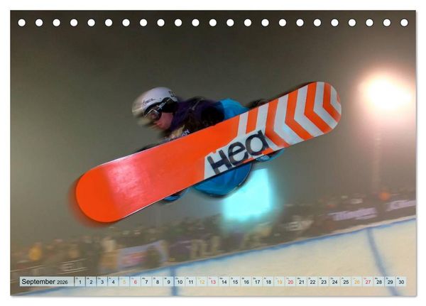 Produktbild: Snowboarden - ein St&uuml;ck Freiheit (Tischkalender 2026 DIN A5 quer), CALVENDO Monatskalender