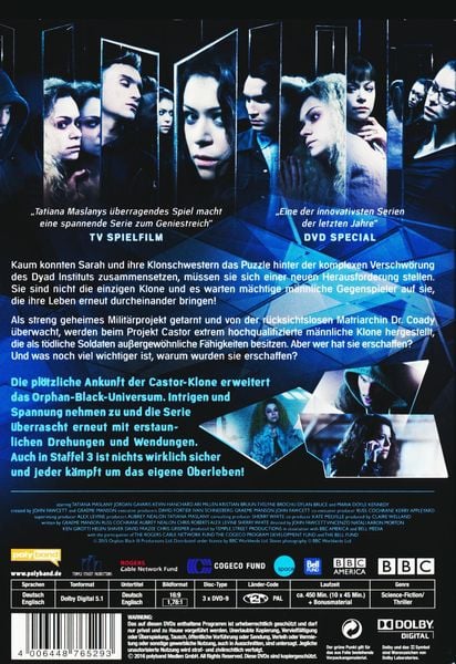 Produktbild: Orphan Black - Staffel 3 [3 DVDs]