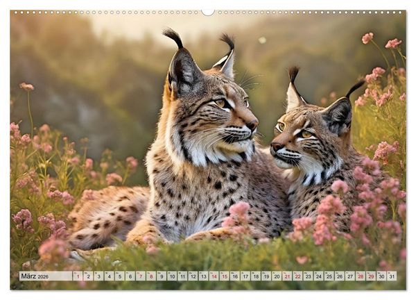 Produktbild: Auf den Spuren der Luchse (hochwertiger Premium Wandkalender 2026 DIN A2 quer), Kunstdruck in Hochglanz