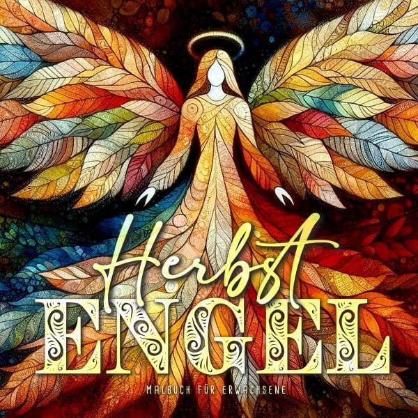 Herbst Engel Malbuch für Erwachsene, Taschenbuch von Monsoon Publishing,Musterstück Grafik, Epubli, 978-3-7598-7924-0