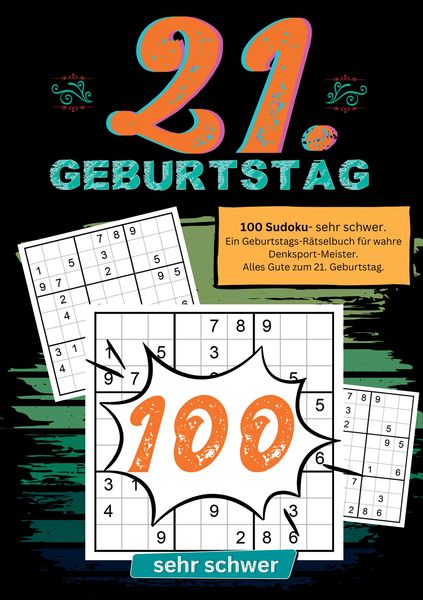 Produktbild: 21. Geburtstag- Sudoku Geschenkbuch