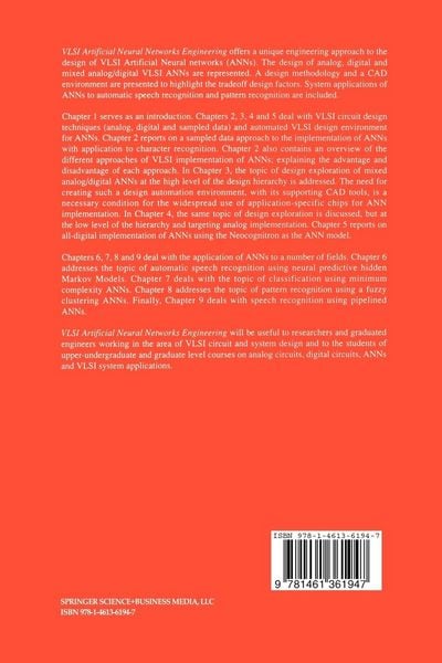 Produktbild: VLSI Artificial Neural Networks Engineering