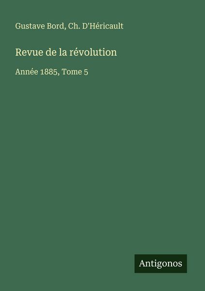 Produktbild: Revue de la r&eacute;volution
