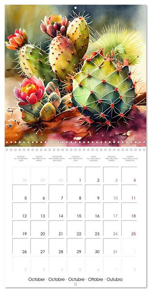 Produktbild: The Art of Succulents and Cacti (Wall Calendar 2026 12 &times; 12 Inch) CALVENDO 12 Month Wall Calendar