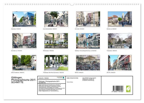 Produktbild: G&ouml;ttingen, Photographische ZEIT-SCHNITTE (hochwertiger Premium Wandkalender 2026 DIN A2 quer), Kunstdruck in Hochglanz