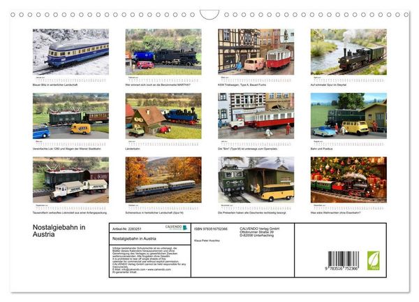 Produktbild: Nostalgiebahn in Austria (Wandkalender 2027 DIN A3 quer), CALVENDO Monatskalender