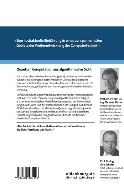 Produktbild: Quantum Computation aus algorithmischer Sicht