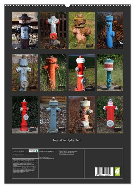 Produktbild: Nostalgie Hydranten (hochwertiger Premium Wandkalender 2026 DIN A2 hoch), Kunstdruck in Hochglanz