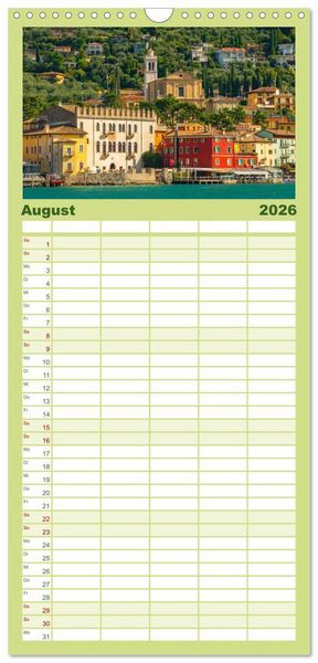 Produktbild: Familienplaner 2026 - Malcesine am Gardasee mit 5 Spalten (Wandkalender, 21 x 45 cm) CALVENDO