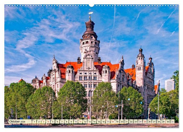 Produktbild: Leipzig - meine Stadt mit viel Herz (hochwertiger Premium Wandkalender 2026 DIN A2 quer), Kunstdruck in Hochglanz