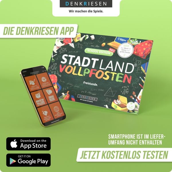 Denkriesen - Stadt Land Vollpfosten® - School Edition - "freistunde." - A4
