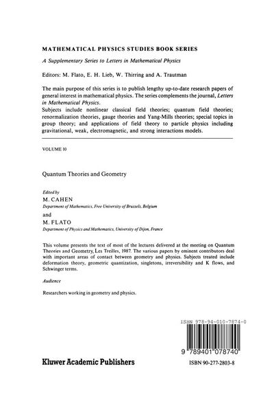 Produktbild: Quantum Theories and Geometry