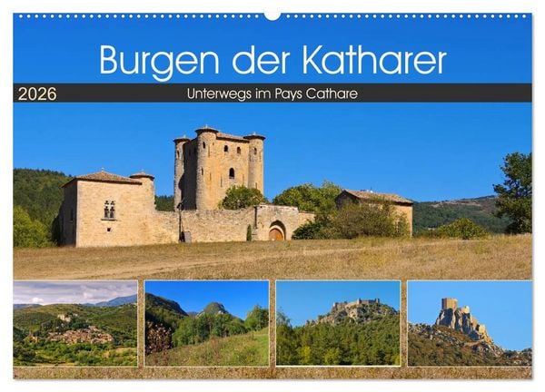 Produktbild: Burgen der Katharer - Unterwegs im Pays Cathare (Wandkalender 2026 DIN A2 quer), CALVENDO Monatskalender