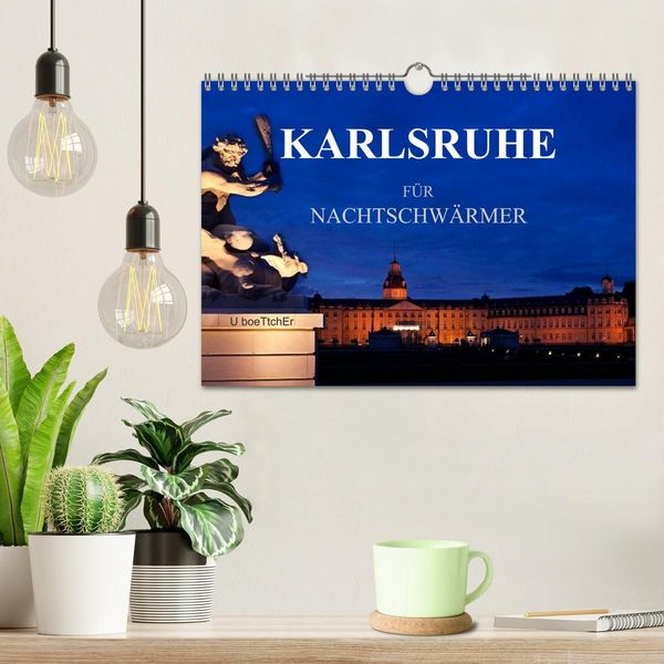 Produktbild: KARLSRUHE F&Uuml;R NACHTSCHW&Auml;RMER (Wandkalender 2027 DIN A4 quer), CALVENDO Monatskalender