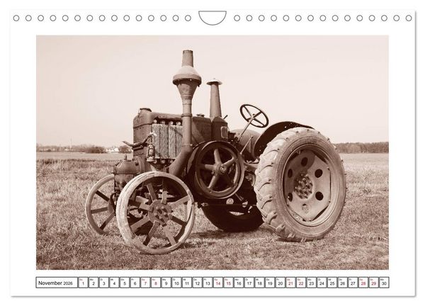 Produktbild: Von Lanz Bulldog bis Hanomag Traktor - Klassiker 1926 - 1975 (Wandkalender 2026 DIN A4 quer), CALVENDO Monatskalender