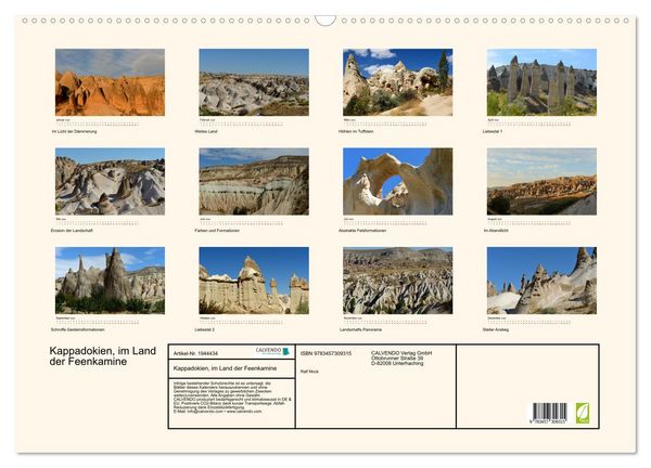 Produktbild: Kappadokien, im Land der Feenkamine (Wandkalender 2026 DIN A2 quer), CALVENDO Monatskalender
