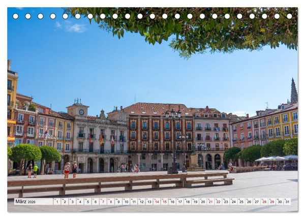 Produktbild: Ein Spaziergang durch Burgos (Tischkalender 2026 DIN A5 quer), CALVENDO Monatskalender