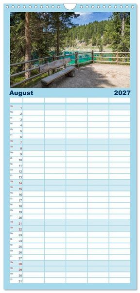 Produktbild: Familienplaner 2027 - MAGISCHES S&Uuml;DTIROL mit 5 Spalten (Wandkalender, 21 x 45 cm) CALVENDO