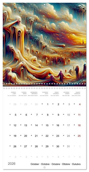 Produktbild: Jeux d'ombre de l'Humanit&eacute; (Calendrier mural carr&eacute; 2026 30x30 cm) Calendrier double avec une page pour vos prises de notes