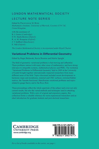 Produktbild: Variational Problems in Differential Geometry
