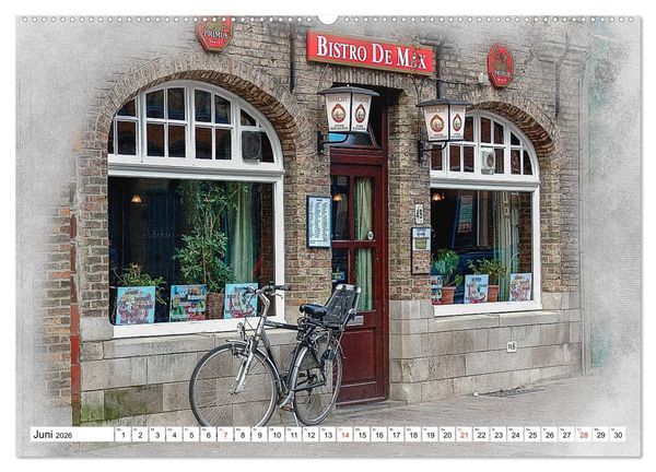 Produktbild: Br&uuml;gge, die Perle von Flandern (hochwertiger Premium Wandkalender 2026 DIN A2 quer), Kunstdruck in Hochglanz