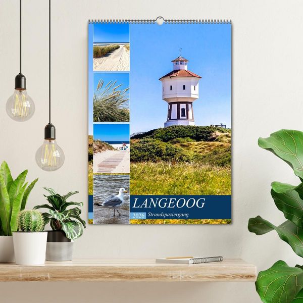 Produktbild: LANGEOOG Strandspaziergang (Wandkalender 2026 DIN A2 hoch), CALVENDO Monatskalender