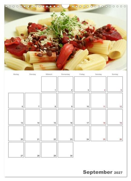 Produktbild: Pasta mit Gem&uuml;se (Wandkalender 2027 DIN A3 hoch), CALVENDO Monatskalender
