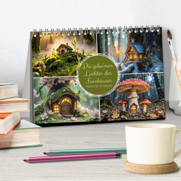Produktbild: Die geheimen Lichter der Feenh&auml;user - Verborgene Welt im Zauberwald. (Tischkalender 2027 DIN A5 quer), CALVENDO Monatskalender