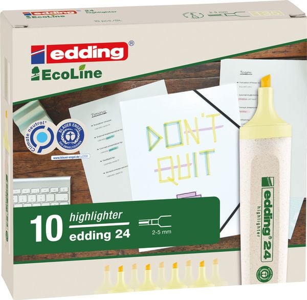 Edding Textmarker e-24 EcoLine pastellgelb