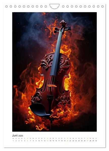 Produktbild: Musik on Fire (Wandkalender 2026 DIN A4 hoch), CALVENDO Monatskalender